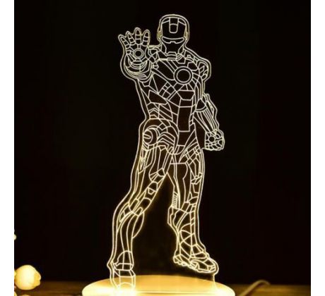 Beling 3D lampa, Iron Man 3, 7 barevná S126