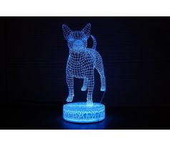 Beling 3D lampa,Čivava 1  , 7 barevná SQDD54