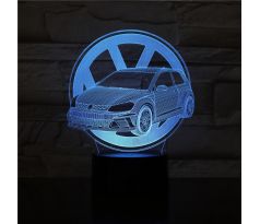 Beling 3D lampa, VW golf, 7 barevná S69DSA