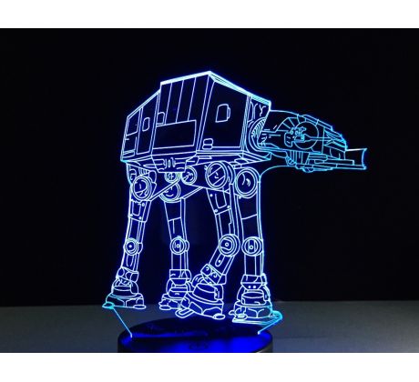 Beling 3D star wars lampa, AT AT, 7 barevná s1