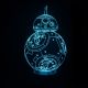 Beling 3D star wars lampa, BB-8, 7 barevná S2