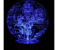 Beling 3D star wars lampa, Death Star 2, 7 barevná S4