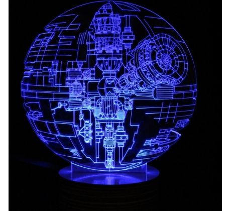 Beling 3D star wars lampa, Death Star 2, 7 barevná S4