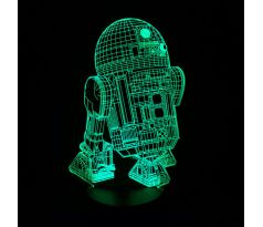 Beling 3D star wars lampa, R2D2, 7 barevná S