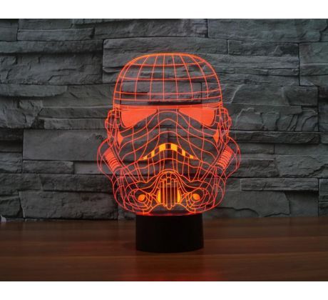 Beling 3D star wars lampa, Storm Trooper 2, 7 barevná S11