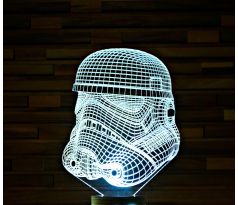 Beling 3D star wars lampa, Stormtrooper, 7 barevná S12
