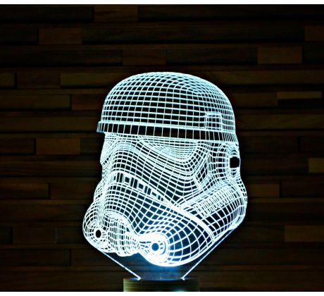 Beling 3D star wars lampa, Stormtrooper, 7 barevná S12