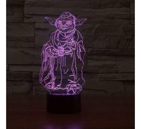 Beling 3D star wars lampa, Yoda, 7 barevná S15