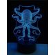 Beling 3D lampa, Chobotnica, 7 barevná S24
