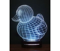 Beling 3D lampa, Kačica, 7 barevná S35