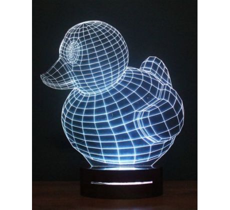 Beling 3D lampa, Kačica, 7 barevná S35