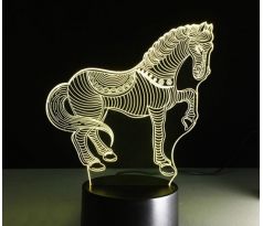 Beling 3D lampa, Kôň, 7 barevná S36