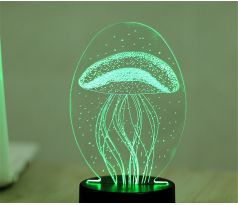 Beling 3D lampa, Medúza, 7 barevná S38