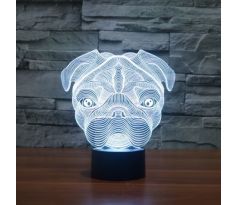 Beling 3D lampa, Pit bull, 7 barevná S47