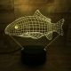 Beling 3D lampa, Ryba, 7 barevná S48