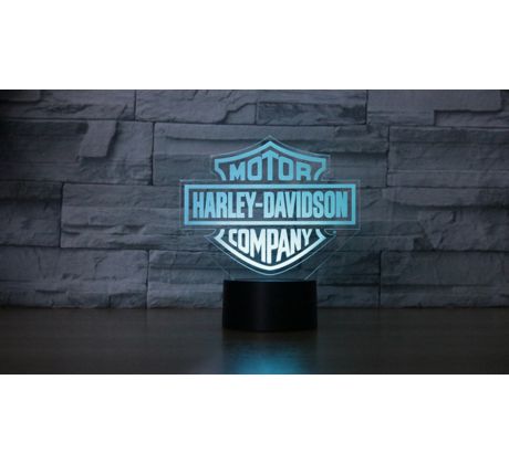 Beling 3D lampa, Harley Davidson logo, 7 barevná S59