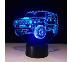 Beling 3D lampa, Hummer, 7 barevná S60