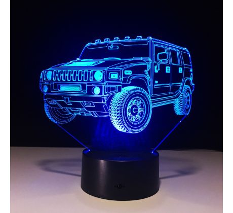 Beling 3D lampa, Hummer, 7 barevná S60