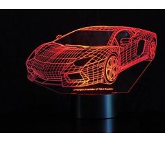 Beling 3D lampa, lamborghini , 7 barevná S61