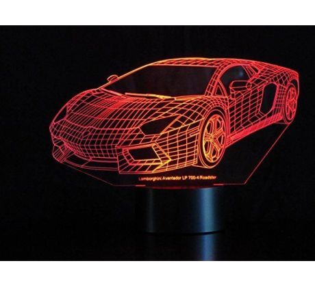 Beling 3D lampa, lamborghini , 7 barevná S61