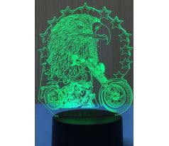 Beling 3D lampa, Orol na motorke, 7 barevná S63