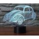 Beling 3D lampa, Volkswagen chrobák, 7 barevná S66