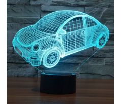 Beling 3D lampa, VW Beetle, 7 barevná S68