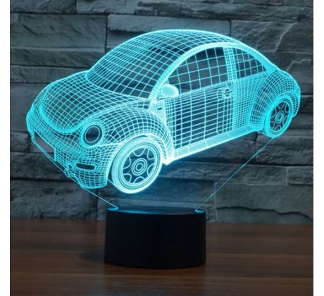 Beling 3D lampa, VW Beetle, 7 barevná S68