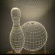 Beling 3D lampa, Bowling, 7 barevná S77