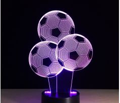 Beling 3D lampa, Futbalové balóny, 7 barevná S81