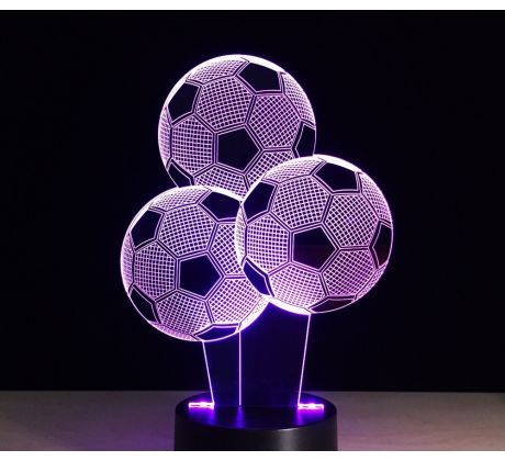 Beling 3D lampa, Futbalové balóny, 7 barevná S81