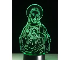 Beling 3D lampa, Kristus, 7 barevná S105