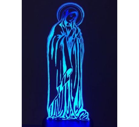 Beling 3D lampa, Panna Mária model 2, 7 barevná S107
