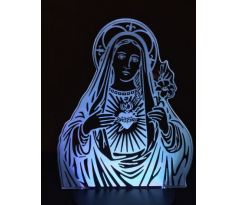 Beling 3D lampa, Panna Mária, 7 barevná S108