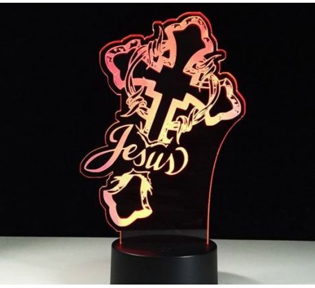 Beling 3D lampa,Jesus, 7 barevná S115