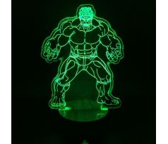 Beling 3D lampa, Hulk, 7 barevná S124