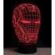 Beling 3D lampa, Iron Man maska, 7 barevná S127