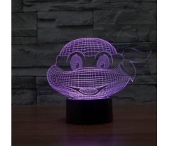 Beling 3D lampa, Nindža, 7 barevná S133