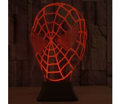 Beling 3D lampa, Spider Man maska, 7 barevná S136