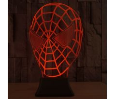 Beling 3D lampa, Spider Man maska, 7 barevná XS11