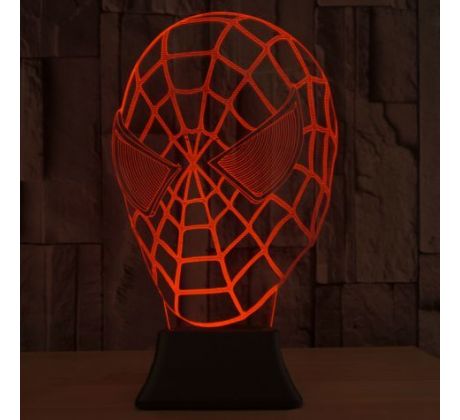 Beling 3D lampa, Spider Man maska, 7 barevná XS11