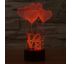 Beling 3D lampa, Love, 7 barevná S140