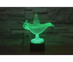 Beling 3D lampa, Aladinova lampa, 7 barevná S148
