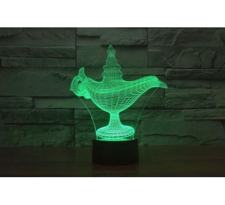 Beling 3D lampa, Aladinova lampa, 7 barevná S148