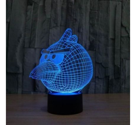 Beling 3D lampa, Angry Birds, 7 barevná S149