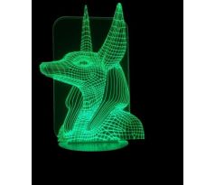 Beling 3D lampa, Anubis, 7 barevná S151