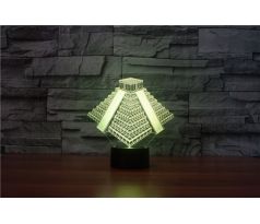 Beling 3D lampa, Aztécka pyramída, 7 barevná S153