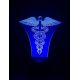 Beling 3D lampa, Caduceus medical symbol, 7 barevná S156