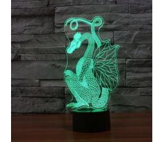 Beling 3D lampa, Drak 2, 7 barevná S158