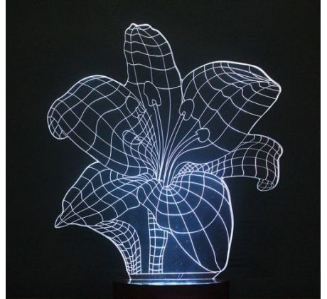 Beling 3D lampa, Kvet 2, 7 barevná S173